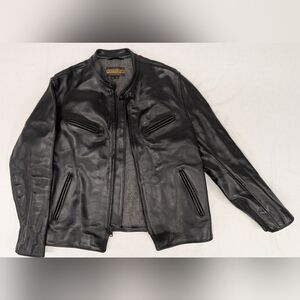 Schott NYC Perfecto Brand Men's Black Leather Motorcycle Jacket 2XL